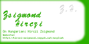 zsigmond hirczi business card